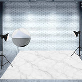 Aperturee - Aperturee Grey Crack Marble Fabric Floor Backdrop For Photo